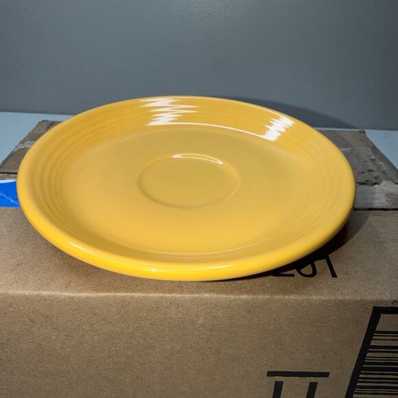 Vintage Fiestaware 6” Original Gold Coffee Cup Saucer Plate – Single Replacement - Picture 4 of 5